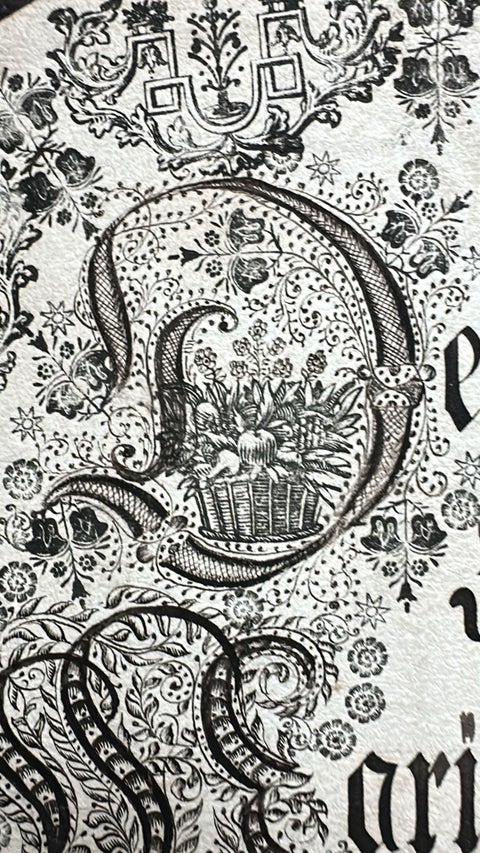 Unique 18th c. German Manuscript Broadside, Virgin Mary Devotional Poem, c.1750, view 8