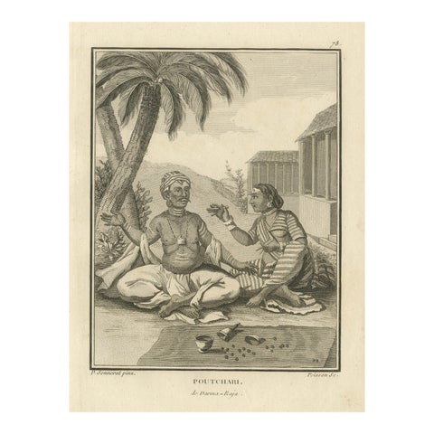 Hindu Couple with Ritual Implements, Poutchari of Darma Raja, 1806
