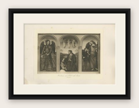 Antique Print of 'Madonna and Child with Saints' Made after Perugino 'c.1890', shown framed