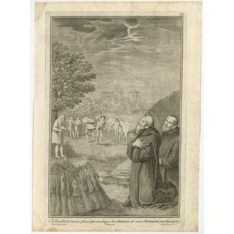Antique Print of Bartholomew the Apostle, 1762, view 2