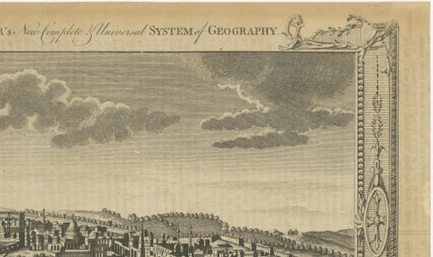 Antique View of Jerusalem Holy Land Engraving, Millar Geography, ca. 1760, close-up 5