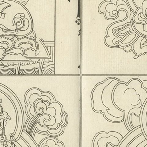 Old Print of Idols of the Temple of Ablaykit, a Buddhist Monastery in Kazakhstan, close-up 3