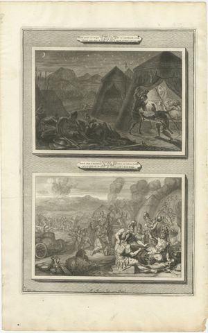 David Takes Saul's Spear and Defeats the Amalekites, Mortier circa 1700