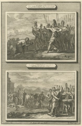 Death of the Amalekite Messenger and Uzzah Struck Down, Mortier circa 1700