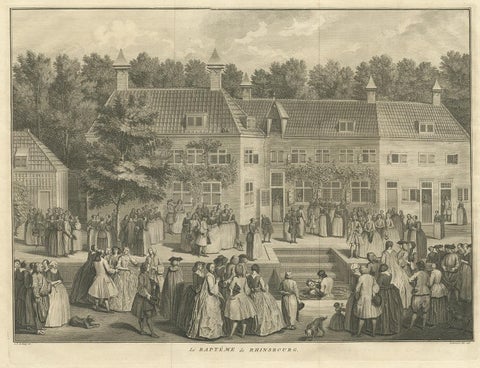 Antique Print of the Baptism of Christians by Bernaerts, 1736, view 2