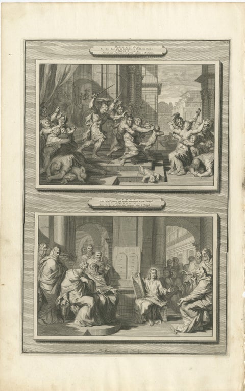 Massacre of the Innocents & Christ among the Doctors, Pieter Mortier, ca. 1700, view 2