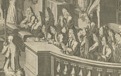 Solemn High Mass Celebration, Bernard Picart, 1725, Engraving, close-up 1