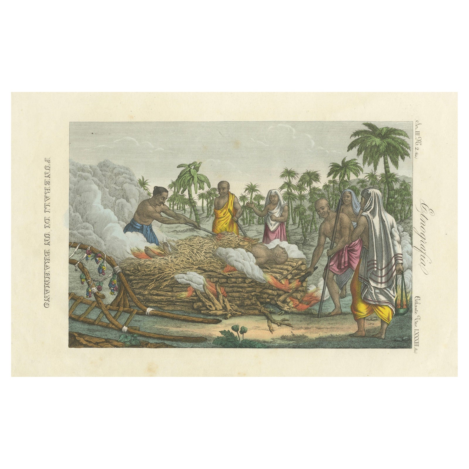 Traditional Hindu Funeral: Cremation of a Brahmin (1827)