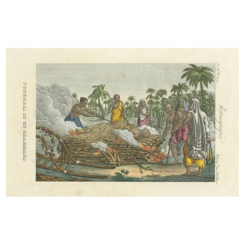 Traditional Hindu Funeral: Cremation of a Brahmin (1827)