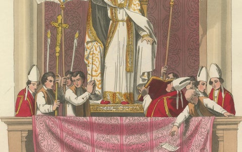 Pope Pius VII Giving His Benediction from St Peter’s Balcony, Engraved in 1819, close-up 1