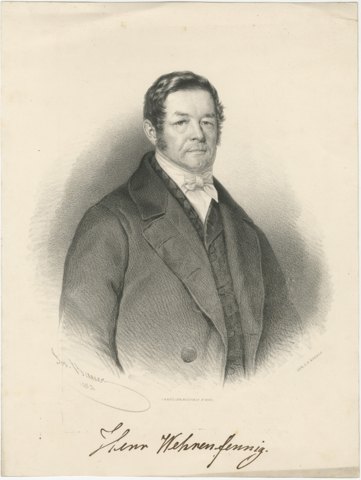 Johann Theodor Wehrenfennig, Pastor at Goisern, Lithograph by Joseph Bauer, 1855, view 2