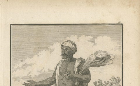 Indian Penitent with Ritual Implements, Engraving after Sonnerat, 1806, close-up 1