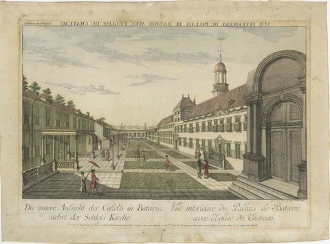 Batavia Castle Church Courtyard, Vue d’Optique, Indonesia c.1770, view 2