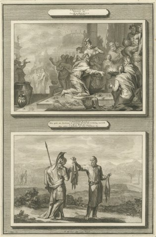 The Fall of Solomon and Ahijah's Prophecy to Jeroboam, Mortier, circa 1700