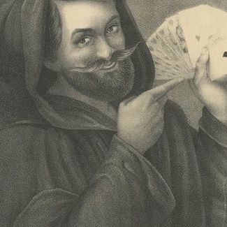 Set of 3 Antique Prints of Monks committing Sins by May & Wirsing, 'c.1850', close-up 1