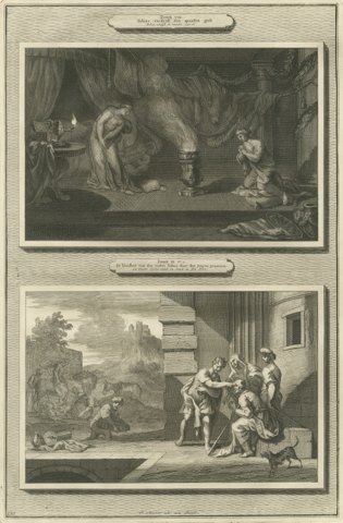 Tobias Drives Out the Demon and Heals Tobit's Blindness, Mortier circa 1700
