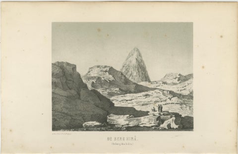 Islamic Landscape Print Mountain of Hira Mecca, 1863 Dutch Lithograph, view 2