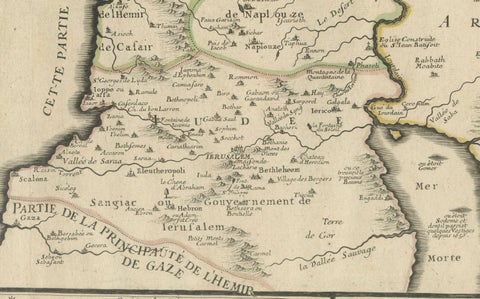 1720 Maps of the Holy Land: Ancient and Modern by De Fer and Danet, close-up 4