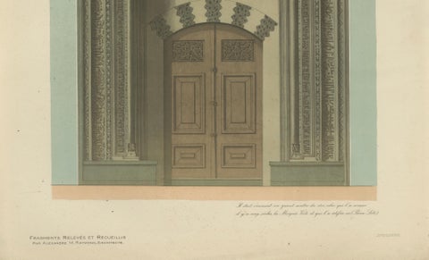 Green Mosque Portal of Bursa, Ottoman Islamic Architecture, Raymond 1924, close-up 3