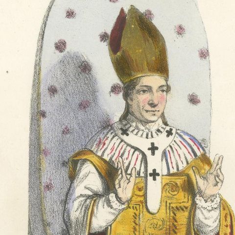 Antique Hand-Coloured Print of the Supreme Pontiff Celebrating High Mass, 1862, close-up 1