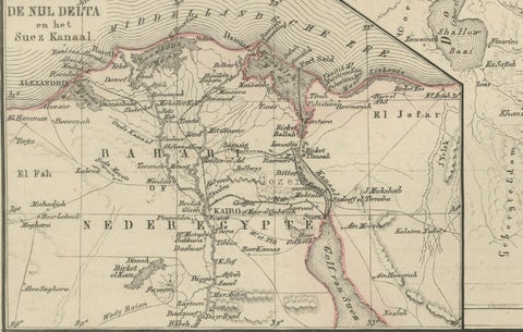 Palestine & Holy Land Map with Jerusalem Insets, Nieuwe Hand-Atlas, 1876, close-up 1