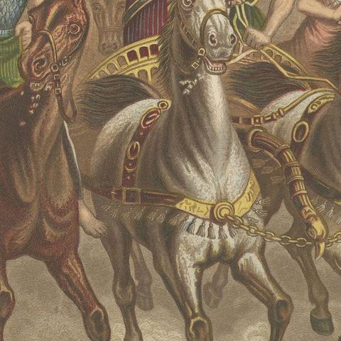 Antique Bible Print of the Pharaoh in Pursuit by Kronheim, 'c.1860', close-up 2