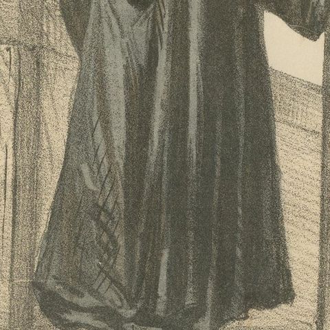 Bénédictin du Mont-Cassin, a 1862 Litho of a Monk of Monte Carlo, close-up 2