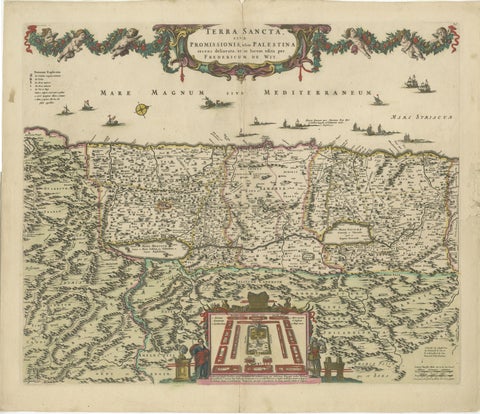 Frederic de Wit Map of Palestine, Terra Sancta, Amsterdam c.1670, view 2