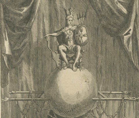 Mexican Gods and Priests, 1734 Engraving of Aztec Deities and Religious Ritual, close-up 1