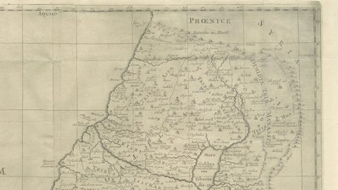 Holy Land Map, Terra Promissa or Judaea, Nicolas Sanson, c.1700, close-up 2