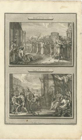 David Dances Before the Ark and Hanun Shames David's Envoys, Mortier, circa 1700