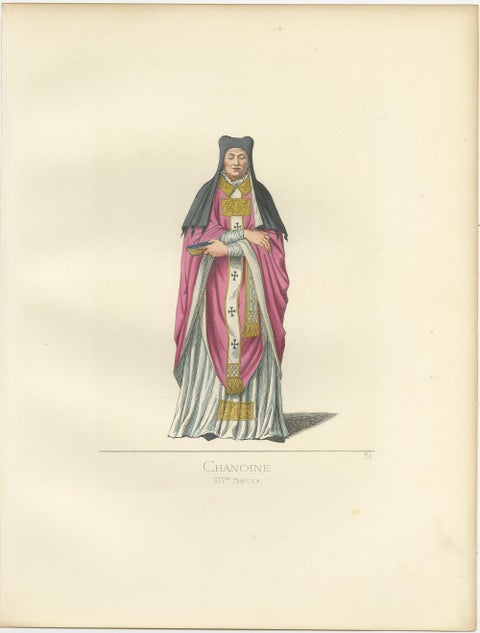 Antique Print of a Canon Nun by Bonnard, '1860', view 2