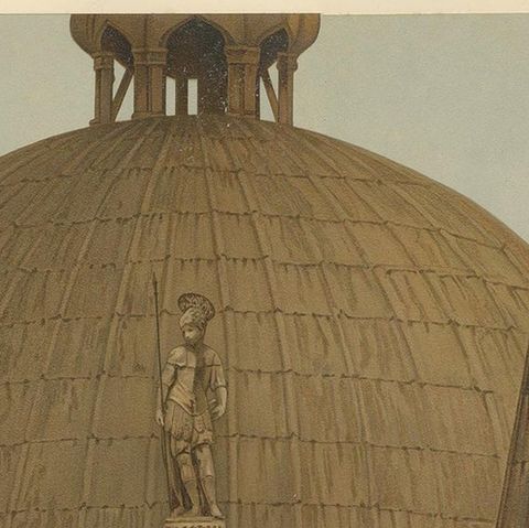 Pl. 16 Antique Print of the Portal of the Zen Chapel of the Basilica San Marco, close-up 1