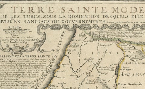 1720 Maps of the Holy Land: Ancient and Modern by De Fer and Danet, close-up 3