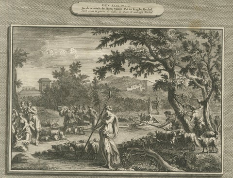 Antique Biblical Engravings, Mortier Amsterdam, Genesis & Apocalypse, c.1700, close-up 4