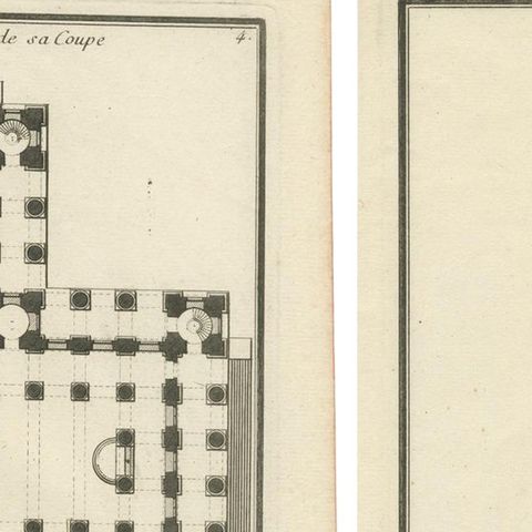 Neoclassical Sanctum: De Neufforge's Ecclesiastical Engravings of a Church, 770, close-up 1