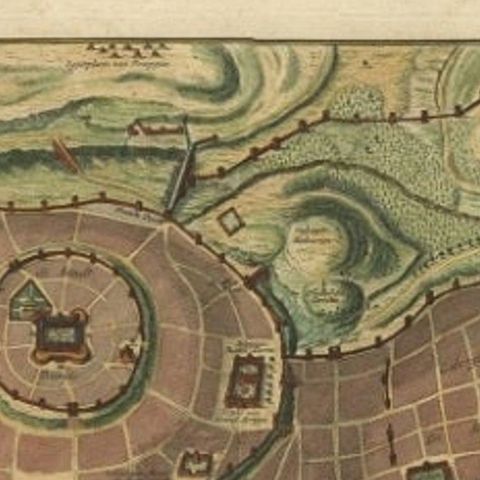 Bird's Eye Plan of the Ancient City of Jerusalem Based on Old Records, c.1725, close-up 1
