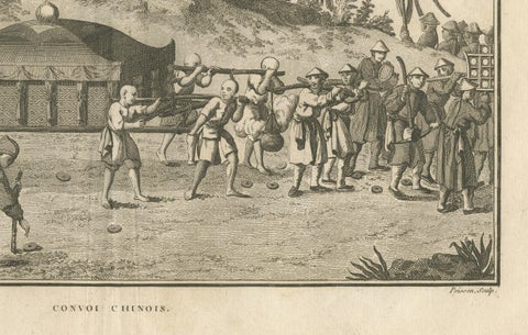 Chinese Funeral Procession with Palanquin, Engraving after Sonnerat, 1806, close-up 2
