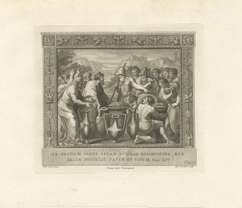 Original Antique Religion Print Depicting God's Covenant with Abraham, C.1850, close-up 2