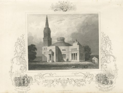 Episcopal Church at Richmond, Virginia, Bacon and Berkeley 1676, circa 1850