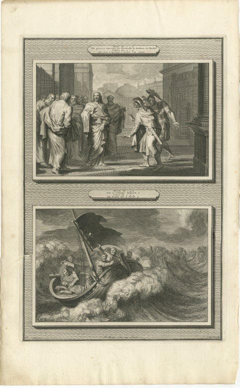 Healing of a Centurion’s Servant & Christ Calming the Storm, Pieter Mortier 1700, view 2