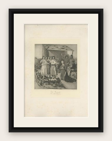 Antique Print of 'The Nativity' Made after Piero della Francesca 'c.1890', shown framed