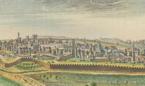 A General View of Jerusalem in the Early Part of the 18th Century" (circa 1752), close-up 1