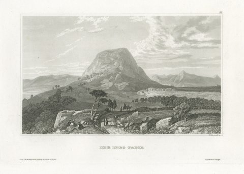 Antique Steel Engraved View of Mount Tabor, Holy Land, circa 1850