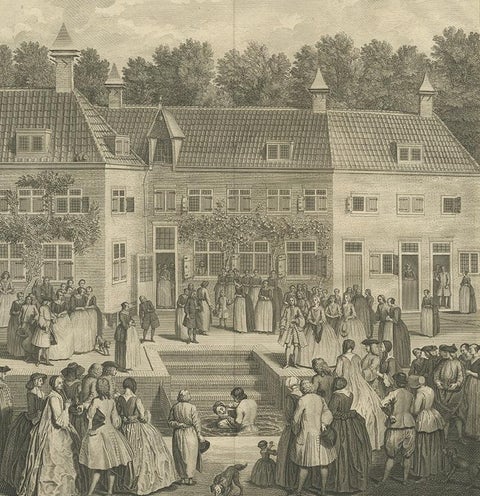Antique Print of the Baptism of Christians by Bernaerts, 1736, view 4