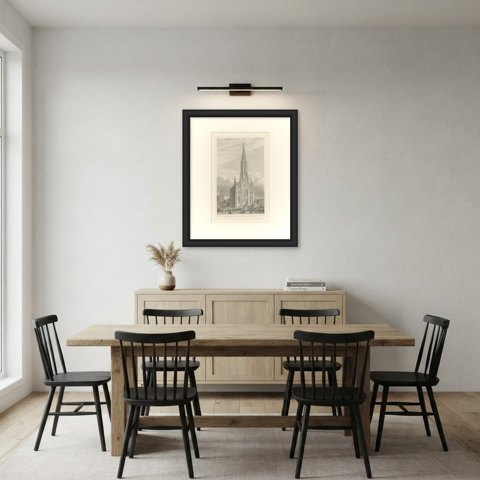 Mariahilfkirche, Au, Munich, Antique Steel Engraving after L. Lange, circa 1840, shown framed in a room, true to size