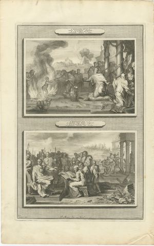 Idolatry of King Ahaz and Hezekiah Destroys the Idols, Mortier, circa 1700, view 2