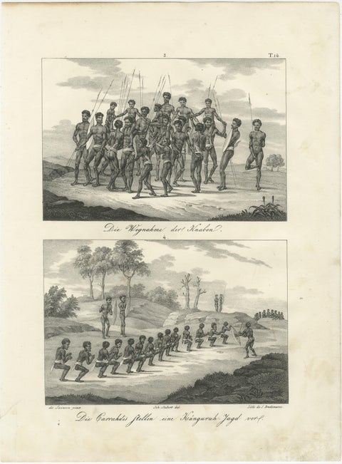 Ceremonial Practices and Rituals of Indigenous Australians in New Holland, 1836, view 2