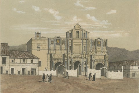 Hand-colored Views of Cajamarca, Santa Catalina Church & Thermal Springs, 1865, close-up 6