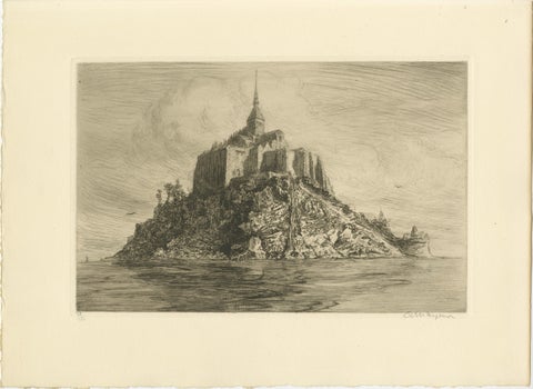 Le Mont Saint-Michel Original Etchings by Arthur Mayeur, Limited Edition 1926, view 2